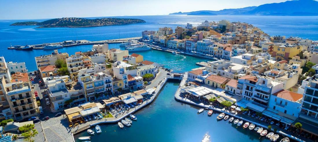 Stunning Seaview Town Apartment Agios Nikolaos Exteriör bild