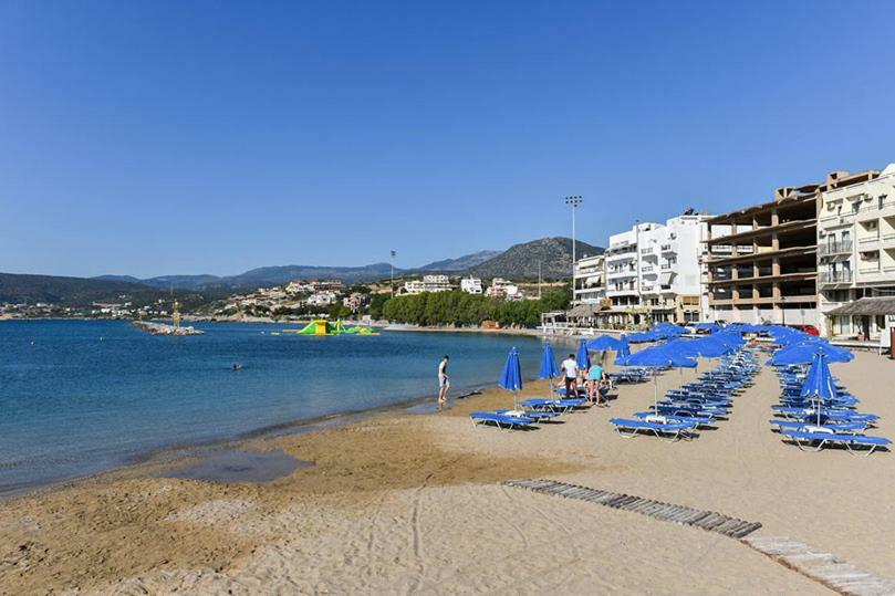 Stunning Seaview Town Apartment Agios Nikolaos Exteriör bild
